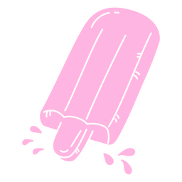 Picolé cortado com flutuador de piscina Desenho PNG