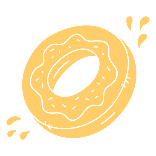 Pool float cut out donut PNG Design