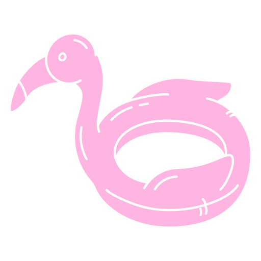 Flutuador de piscina cortado flamingo Desenho PNG
