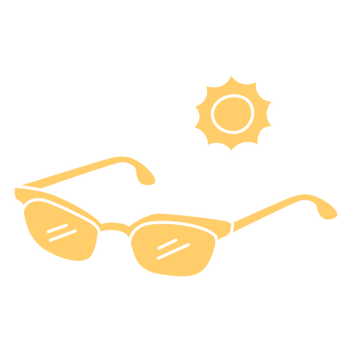 Gafas de sol recortadas de verano Diseño PNG