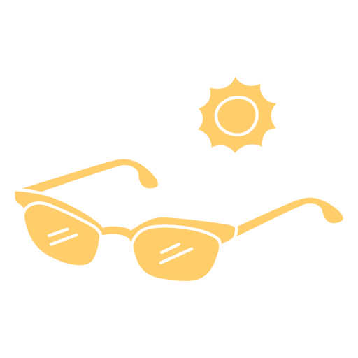 Óculos de sol cortados no verão Desenho PNG