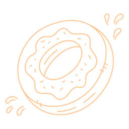 Pool float stroke donut PNG Design