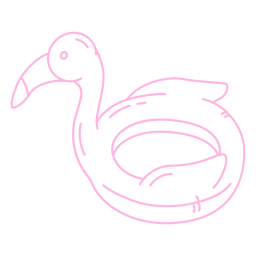 Pool float stroke flamingo PNG Design Transparent PNG