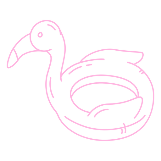 Pool float stroke flamingo PNG Design