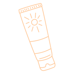 Bloqueador solar trazo verano Diseño PNG