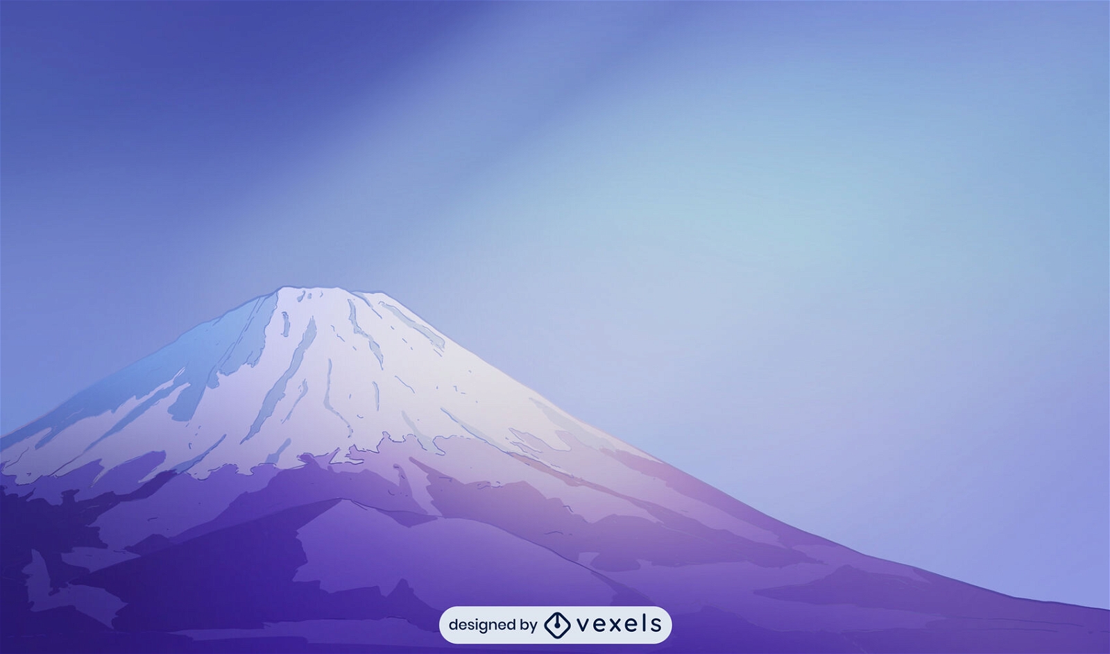 Diseño de ilustración de fondo del monte Fuji