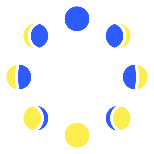 Gráfico das fases da lua Desenho PNG