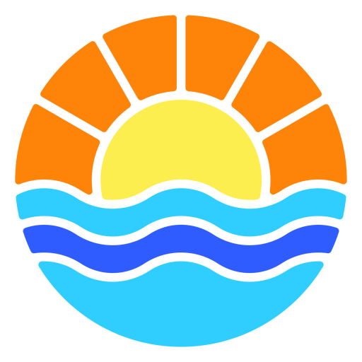 Sunny day at sea PNG Design