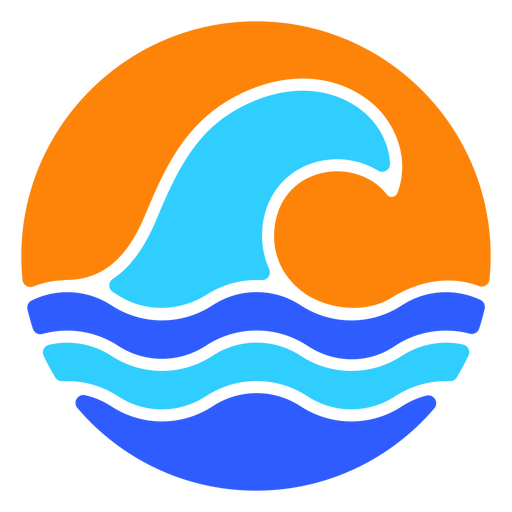 Waves in the sea PNG Design