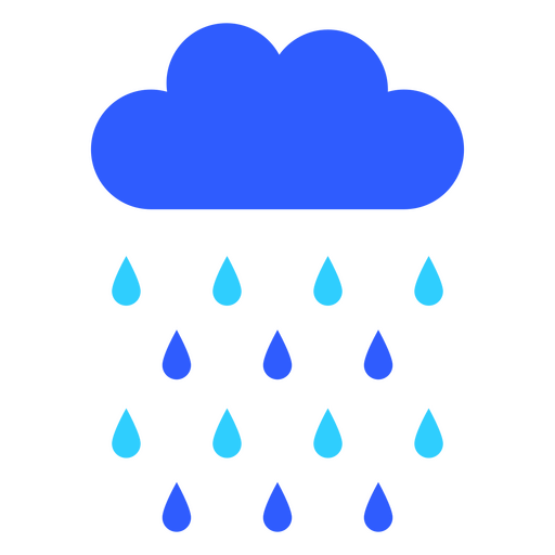 Rainy blue cloud PNG Design