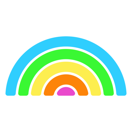 Arcoiris vibrante Diseño PNG