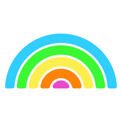 Lebendiger Regenbogen PNG-Design