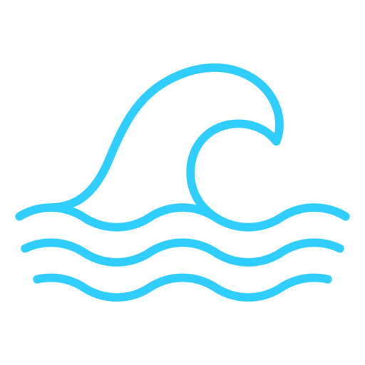 Ozeanische Wellen PNG-Design