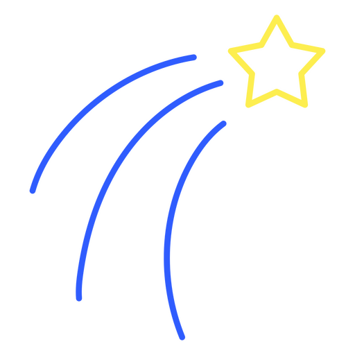 Pequeña estrella brillando en la noche Diseño PNG