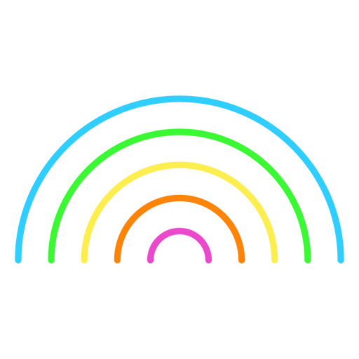 Pictograma de arco iris simple Diseño PNG