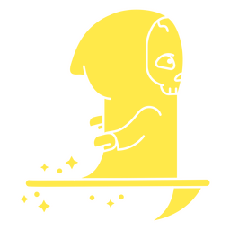 Sensenmann ausgeschnittenes Profil PNG-Design
