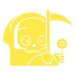 Ceifador cortou a flor Desenho PNG