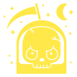 Grim reaper cut out moon PNG Design