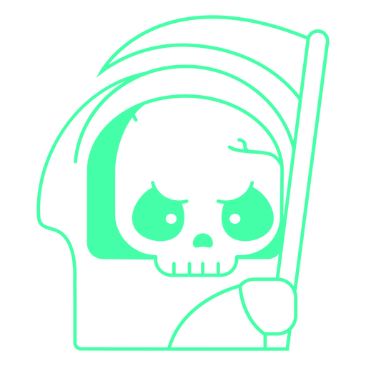 Pequeño ángel de la muerte con la hoz Diseño PNG