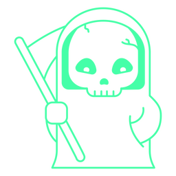 Pequeno Ceifador com uma mão no bolso Desenho PNG