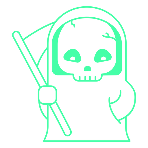 Little grim reaper with one hand in his pocket PNG Design