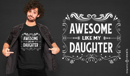 Daughter vintage quote t-shirt design