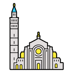Klassische Kirche PNG-Design