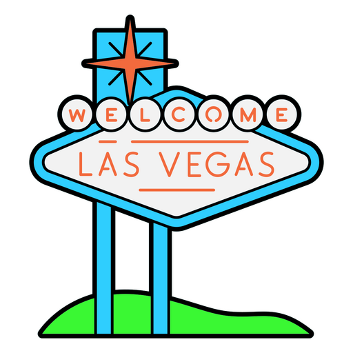 Sinal de boas-vindas a Las Vegas Desenho PNG
