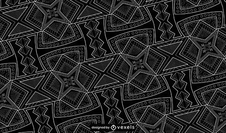 African culture black and white pattern design
