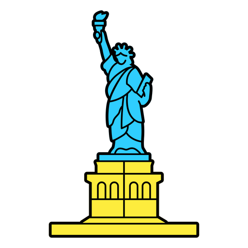Statue of Liberty enlightening the world PNG Design