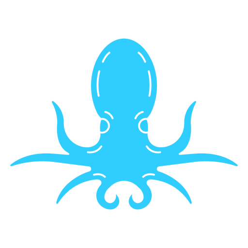A bioluminescent octopus PNG Design