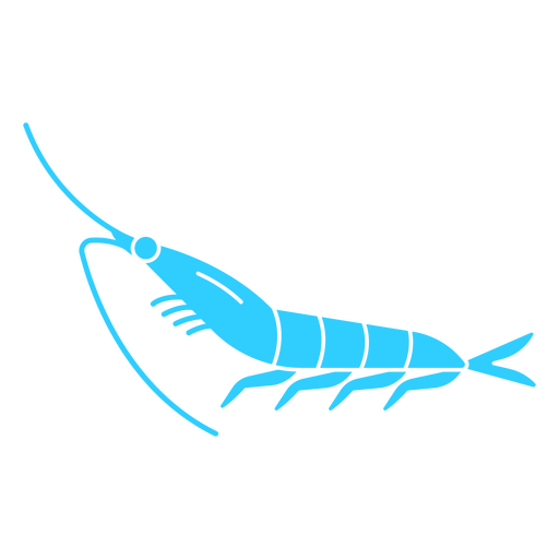 Un camarón bioluminiscente Diseño PNG