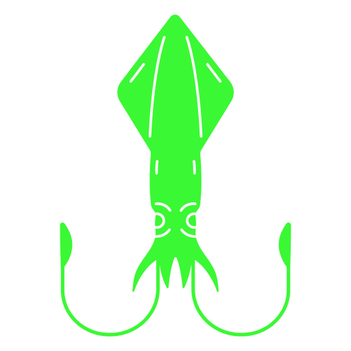 A bioluminescent squid PNG Design