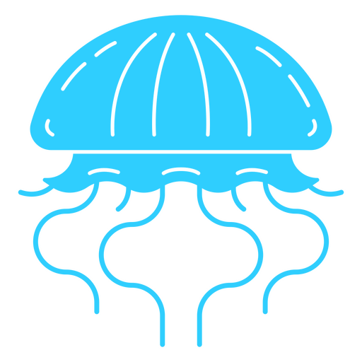 Una medusa bioluminiscente Diseño PNG
