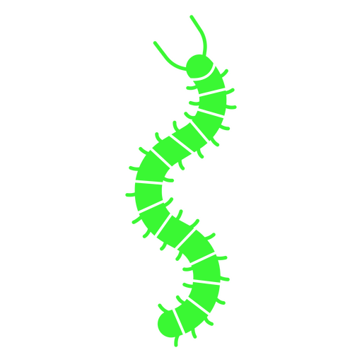 Un ciempiés bioluminiscente Diseño PNG