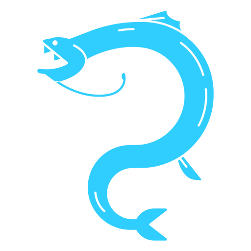 Una anguila bioluminiscente Diseño PNG