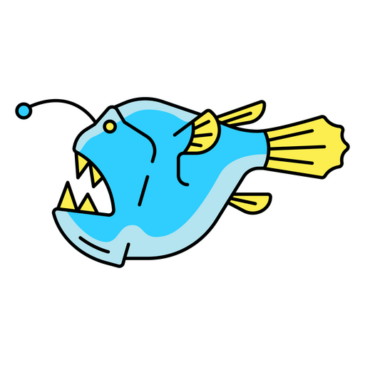 Um pescador oceânico bioluminescente Desenho PNG