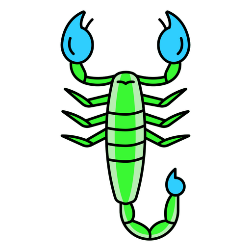 Um escorpião oceânico bioluminescente Desenho PNG