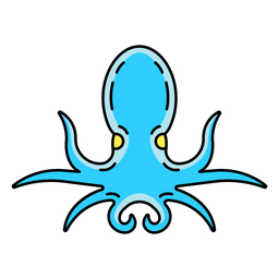 Ein biolumineszierender Meereskrake PNG-Design