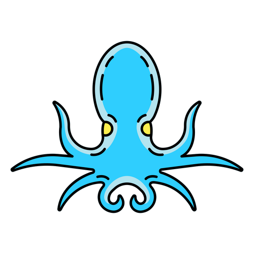 A bioluminescent ocean octopus PNG Design