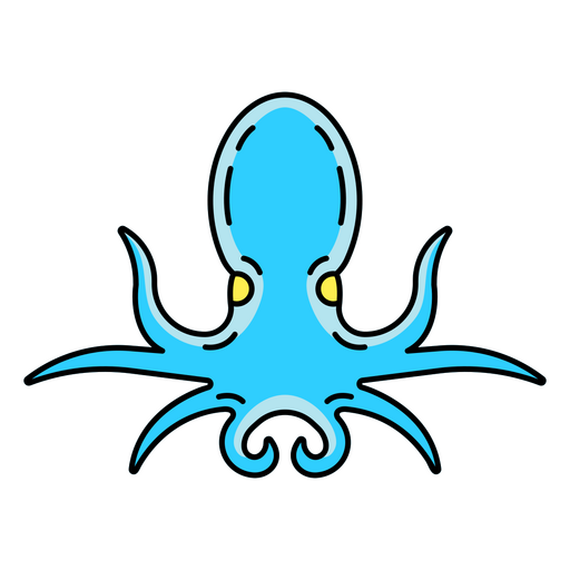 Um polvo oceânico bioluminescente Desenho PNG