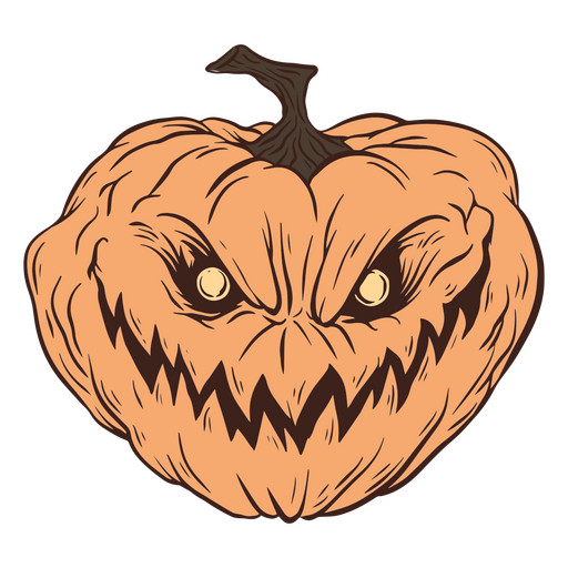 Halloween pumpkin scary character