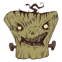 Calabaza de Halloween personaje de Frankenstein Diseño PNG Transparent PNG