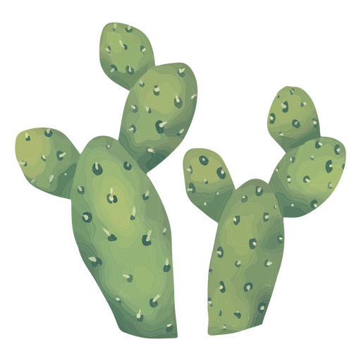 Watercolor houseplant cactus