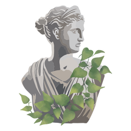Schöne Skulptur einer griechischen Göttin PNG-Design