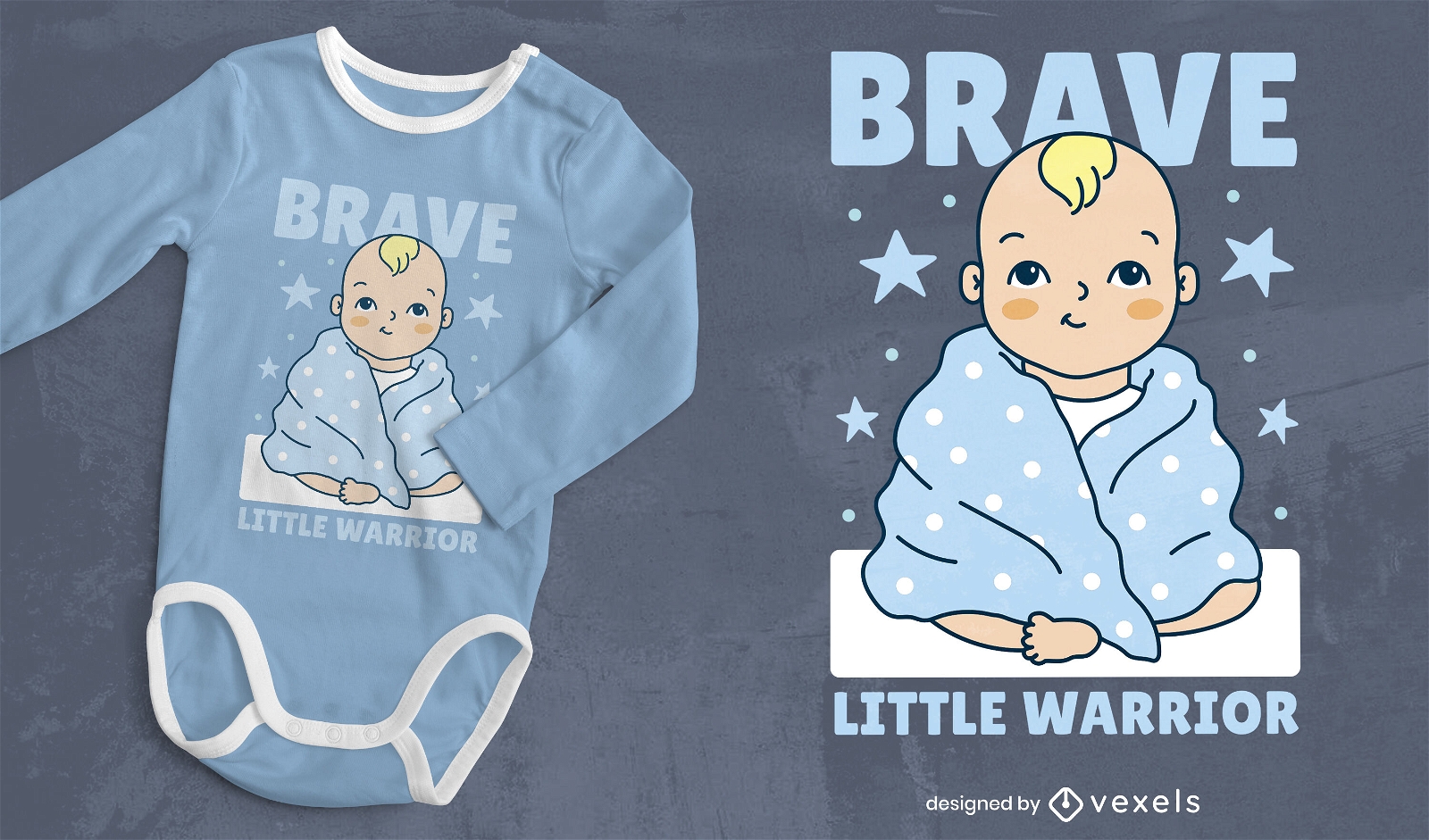 Design de camiseta de beb? guerreiro