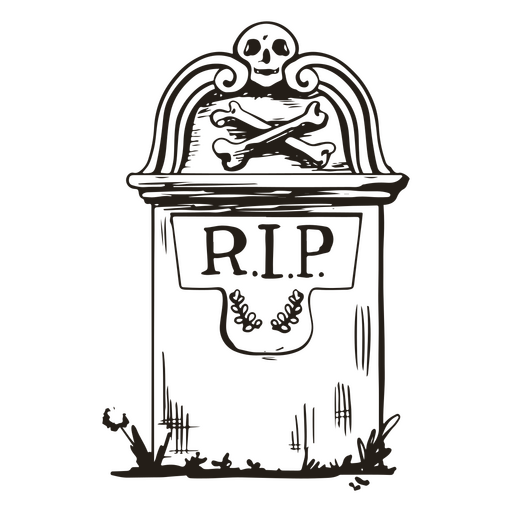 Rip handgezeichnetes Grab PNG-Design