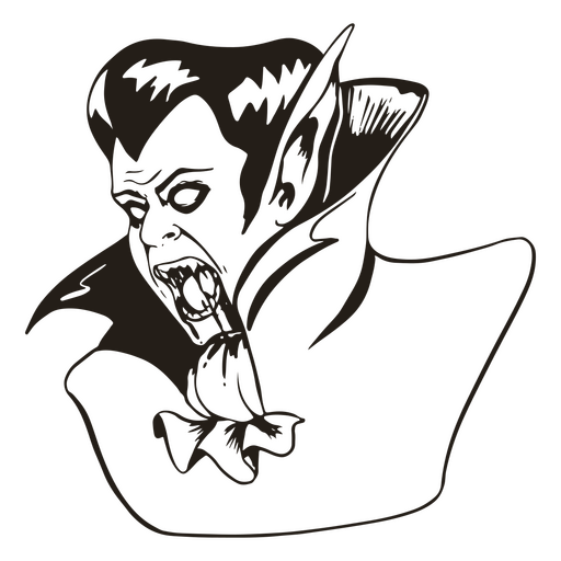 Halloween de alto contraste de vampiro Desenho PNG