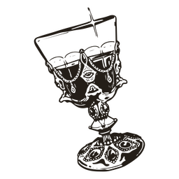 Eleganter und geheimnisvoller Kelch PNG-Design