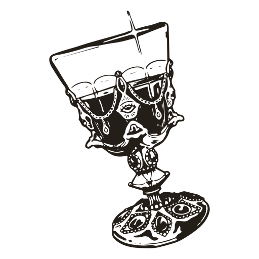 Elegant and mysterious chalice PNG Design